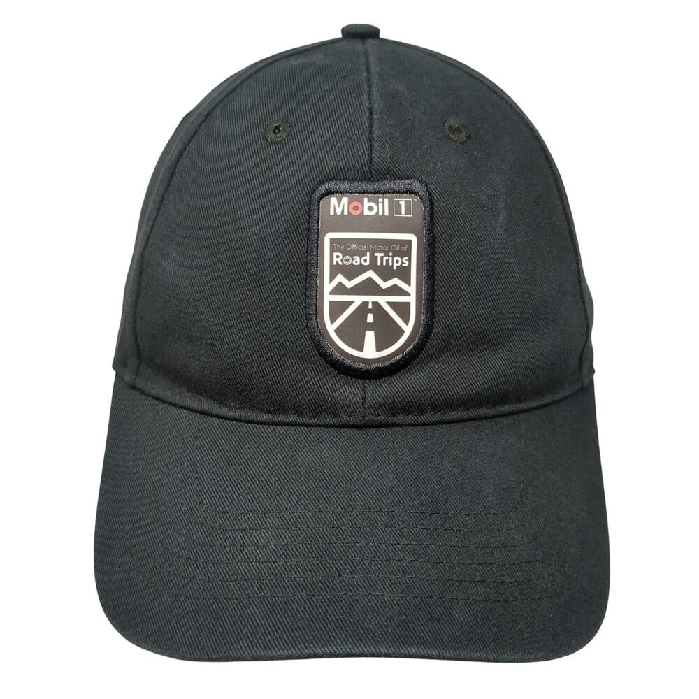 Mobil 1 Road Trips Baseball Cap Black One Size Adjustable Quake City Caps
